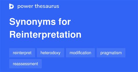 synonym for reinterpretation.